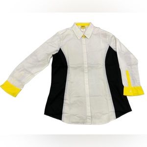 Spirit Airlines Large Womens Button Up Long Sleeve Collared Employee Uniform